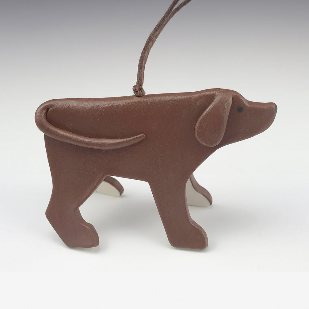 Evening Star Studio: Ornament: Brown Dog