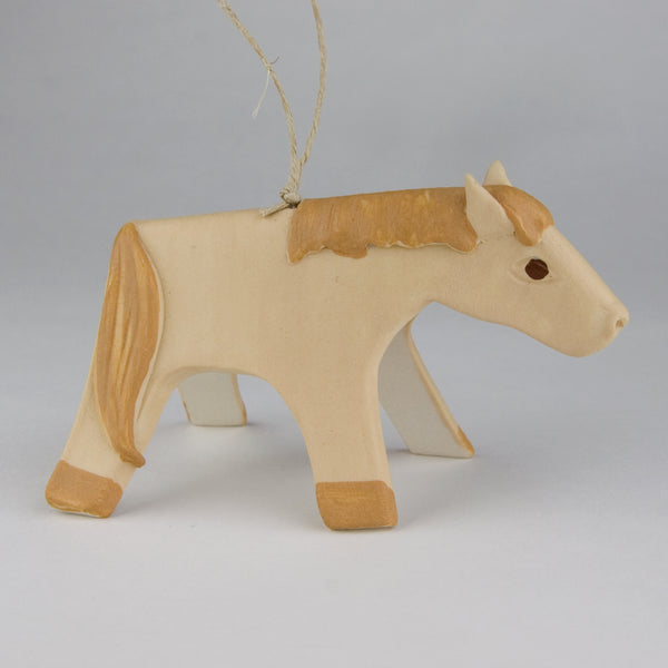 Evening Star Studio: Ornament: Tan Horse