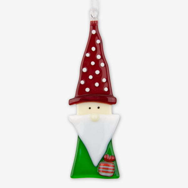 Glassworks Northwest: Fused Glass Ornaments: Christmas Gnome