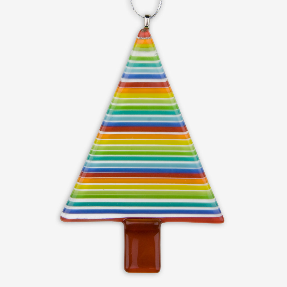 Glassworks Northwest: Fused Glass Ornaments: Tree, Rainbow