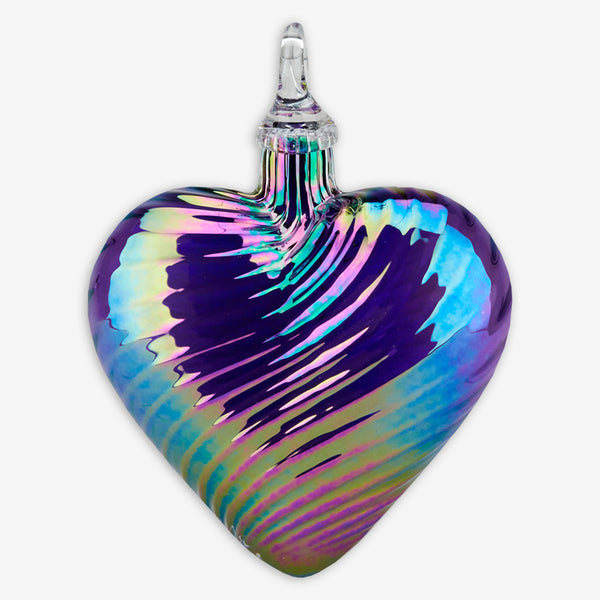 Glass Eye Studio: Birthstone Heart Ornaments: February / Amethyst