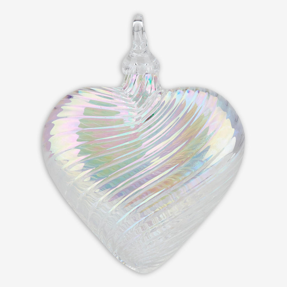 Glass Eye Studio: Birthstone Heart Ornaments: April / Diamond