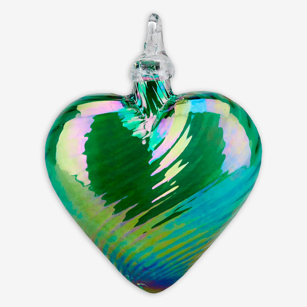 Glass Eye Studio: Birthstone Heart Ornaments: May / Emerald