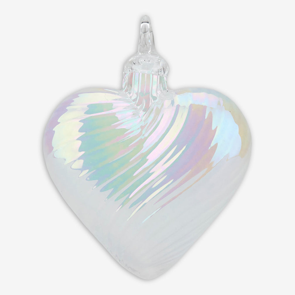 Glass Eye Studio: Birthstone Heart Ornaments: June / Pearl