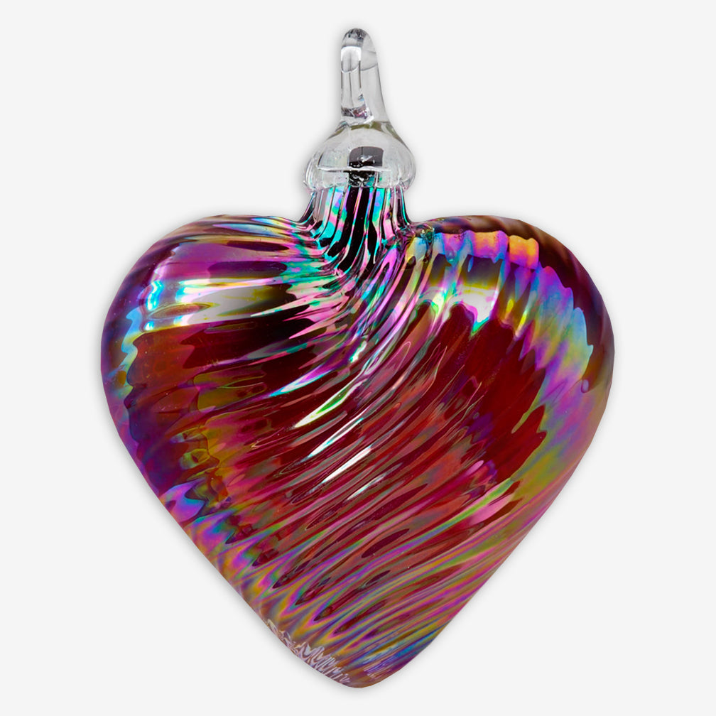 Glass Eye Studio: Birthstone Heart Ornaments: July / Ruby