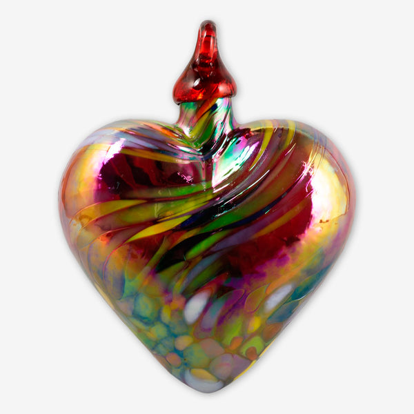 Glass Eye Studio: Classic Heart Ornaments: Red Feather Twist