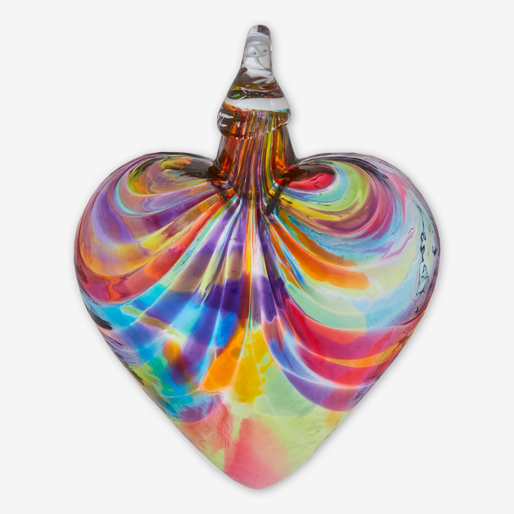 Glass Eye Studio: Classic Heart Ornaments: Rainbow