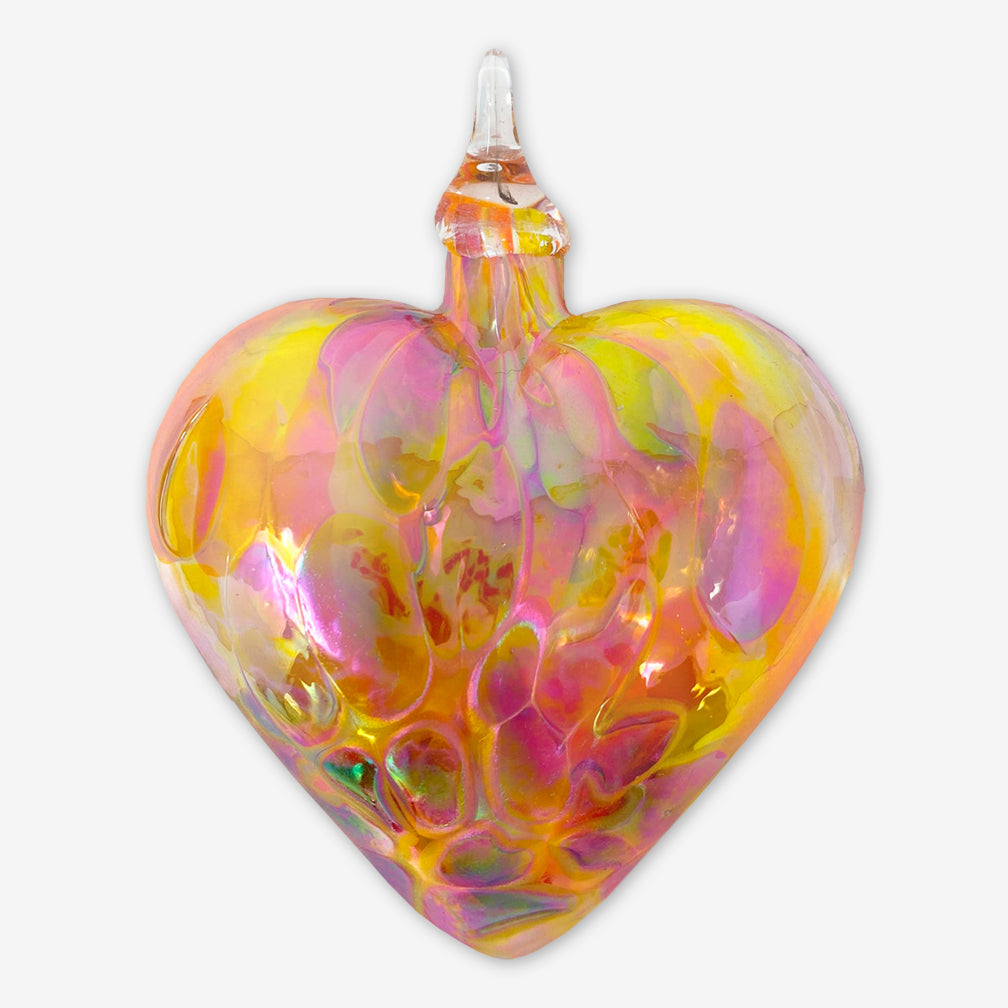 Glass Eye Studio: Classic Heart Ornaments: Sunset Beauty