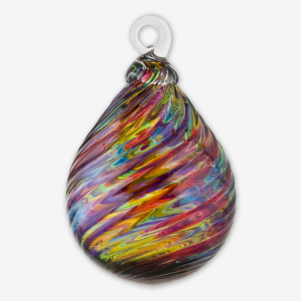 Glass Eye Studio: Raindrop Ornaments: Rainbow Twist