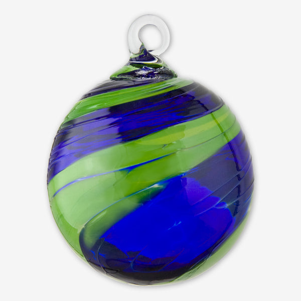 Glass Eye Studio: Classic Round Ornaments: Sunday Blue