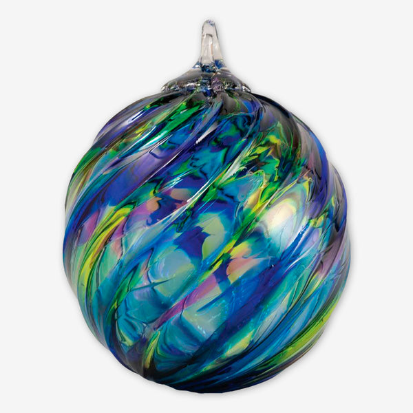 Glass Eye Studio: Classic Round Ornaments: Blue Mosaic Twist