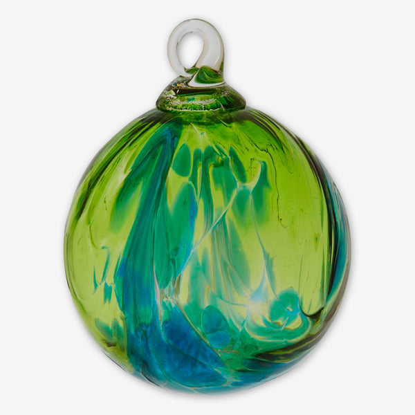 Glass Eye Studio: Classic Round Ornaments: Aqua Wave
