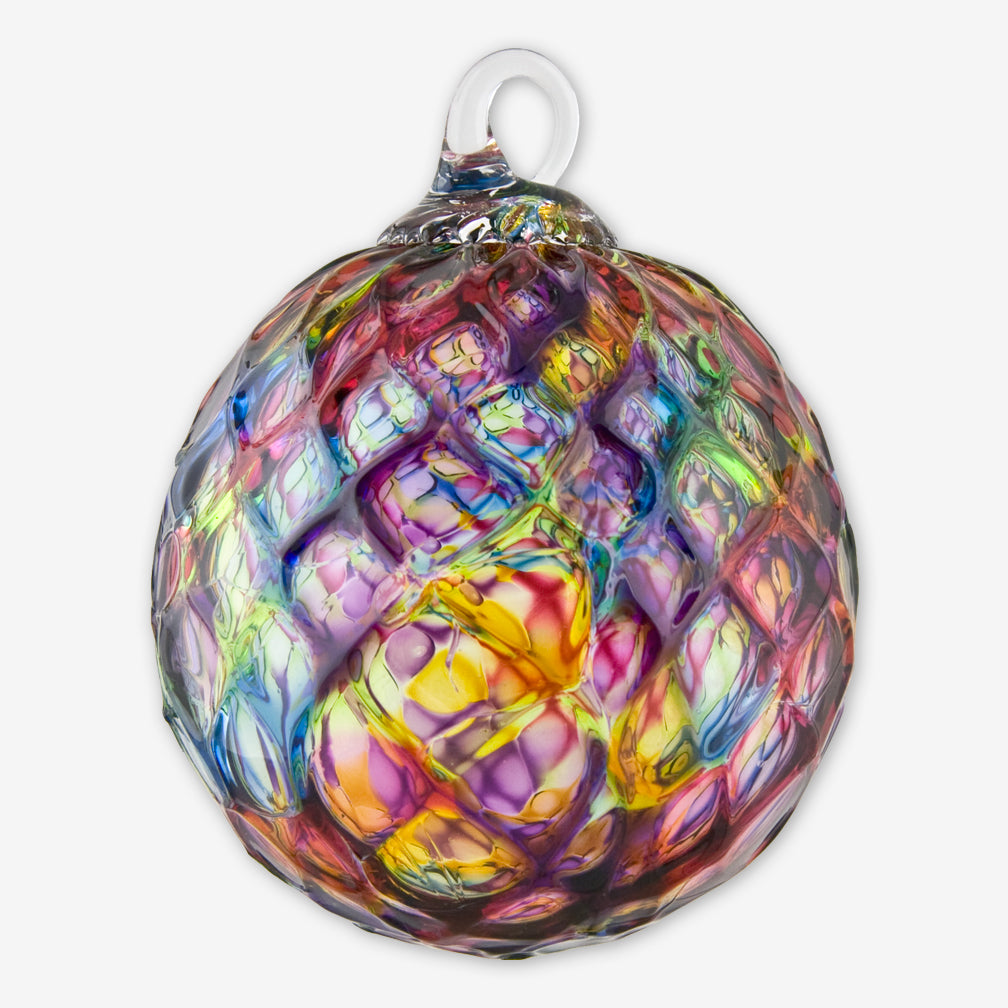 Glass Eye Studio: Classic Round Ornaments: Rainbow Diamond Facet