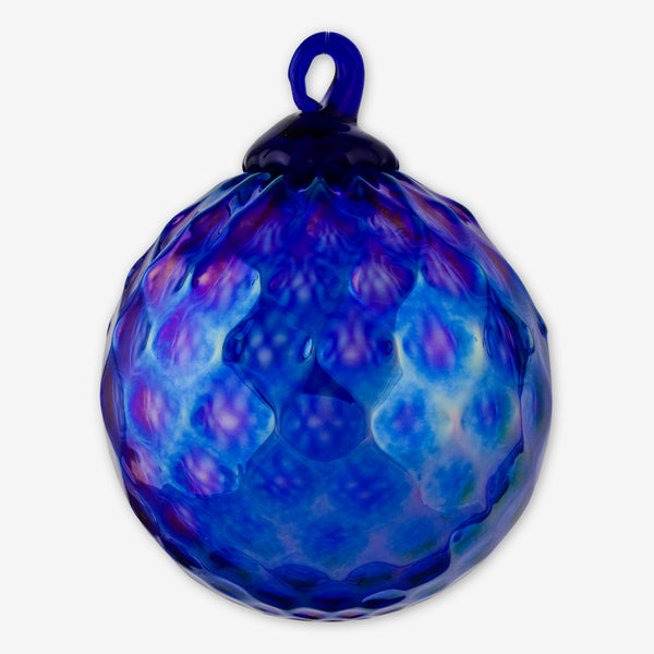 Glass Eye Studio: Classic Round Ornaments: Sapphire Cobalt Diamond Facet