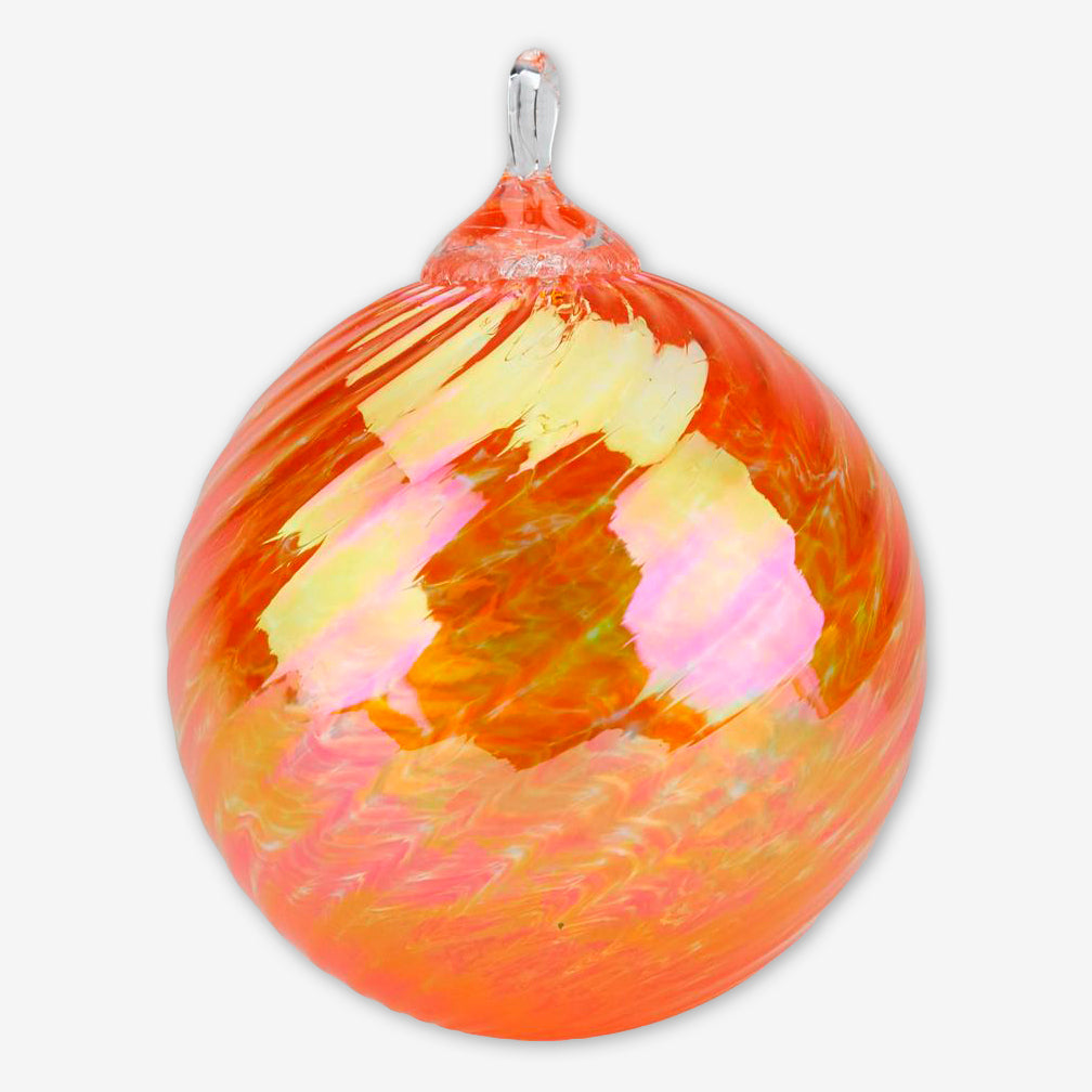 Glass Eye Studio: Transparent Round Ornaments: Campfire Twist