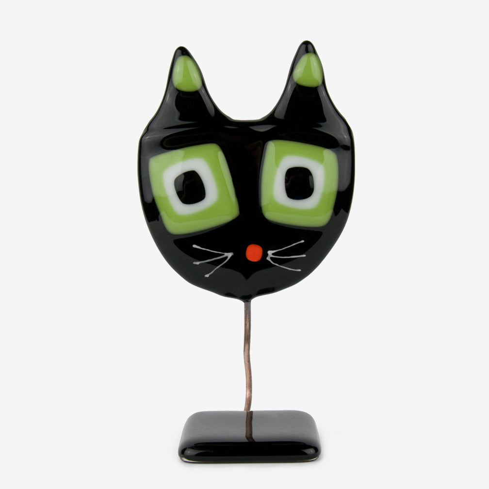 Glassfire Jewelry & More: Cat, Black, Lime Green