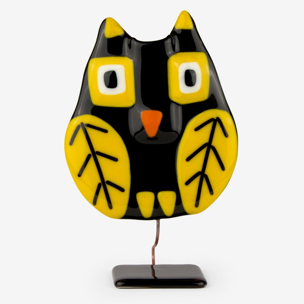Glassfire Jewelry & More: Large Owl Vase, Black