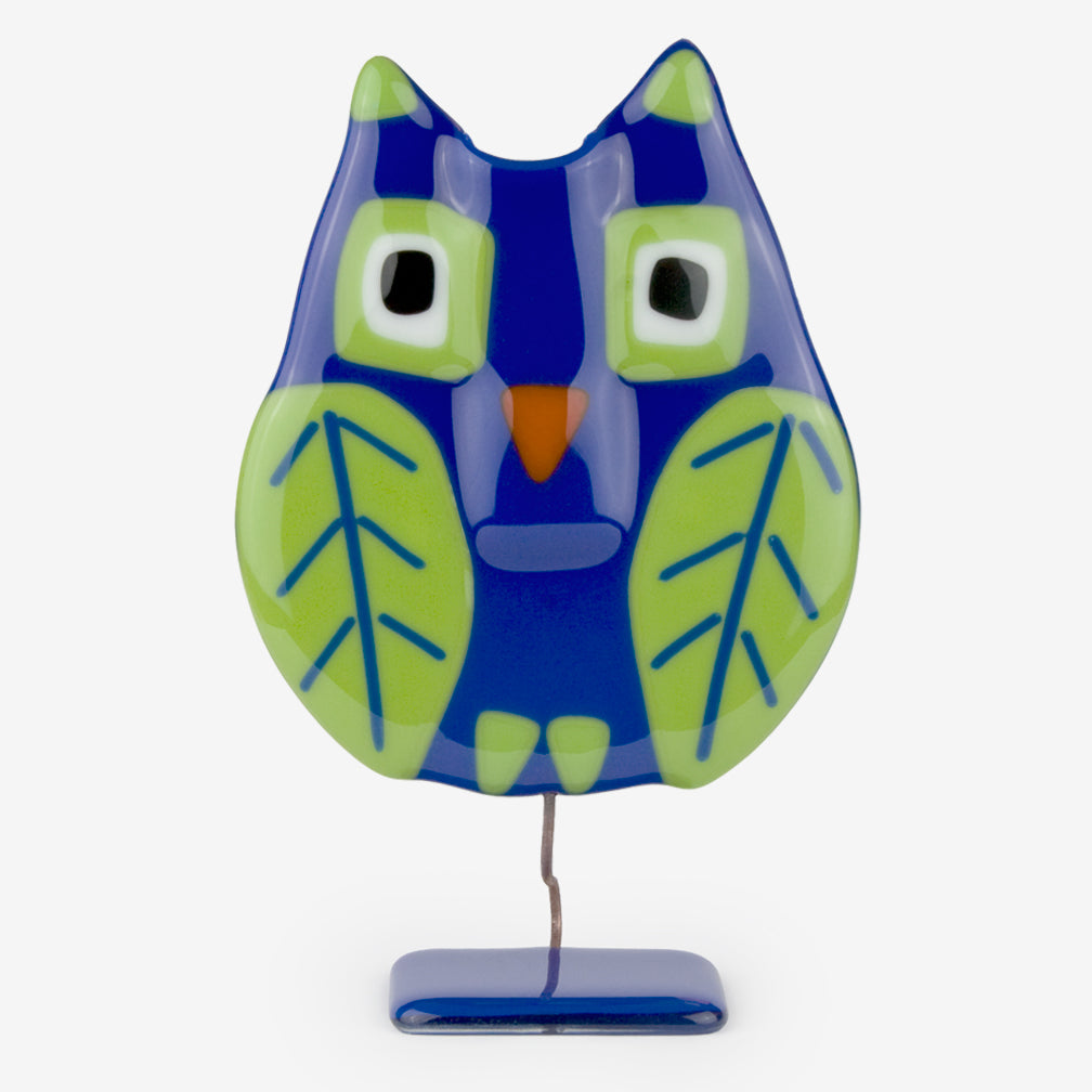 Glassfire Jewelry & More: Large Owl Vase, Dark Blue
