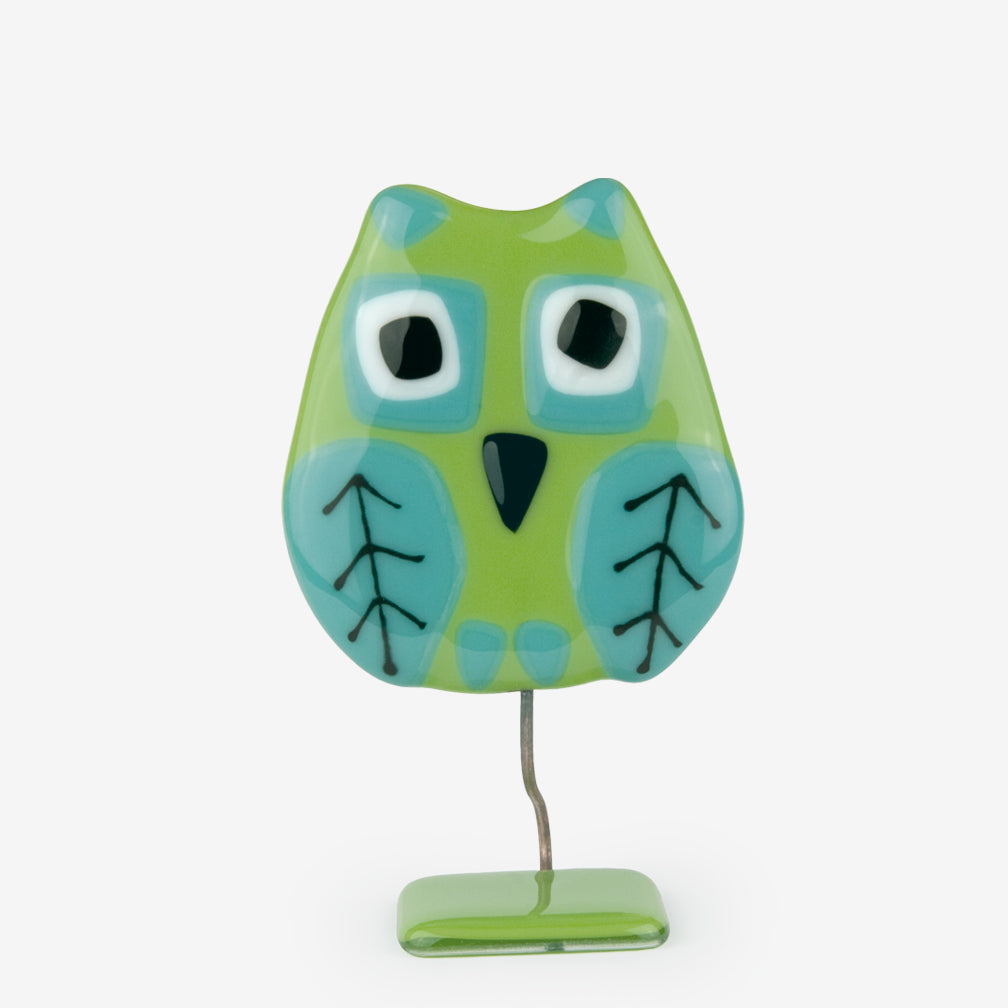 Glassfire Jewelry & More: Small Owl, Lime Green