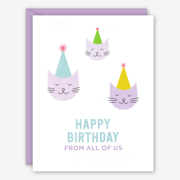 Graphic Anthology Birthday Card: All of Us Cats