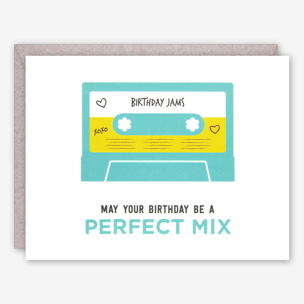 Graphic Anthology Birthday Card: Birthday Mix Tape