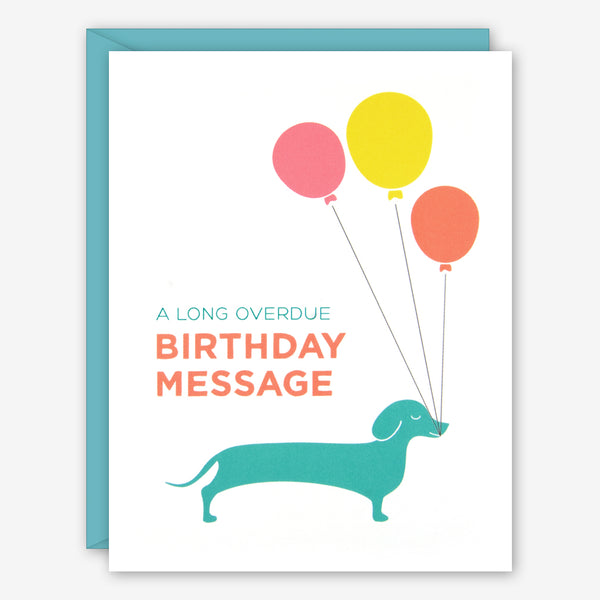 Graphic Anthology Birthday Card: Long Overdue