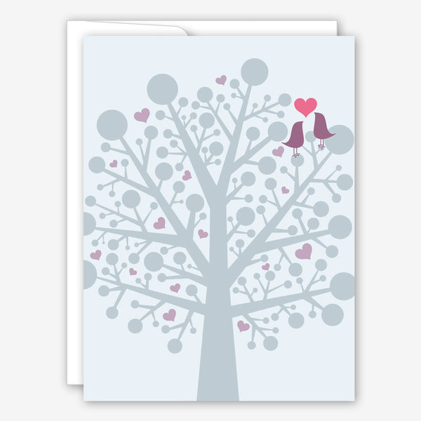 Great Arrow Anniversary Card: Love Birds in a Tree