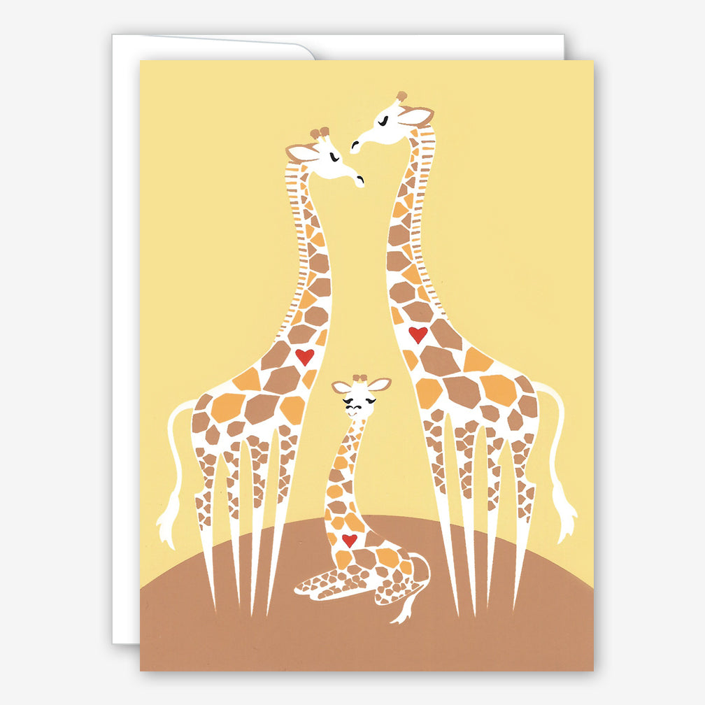 Great Arrow Baby Card: Giraffe Family