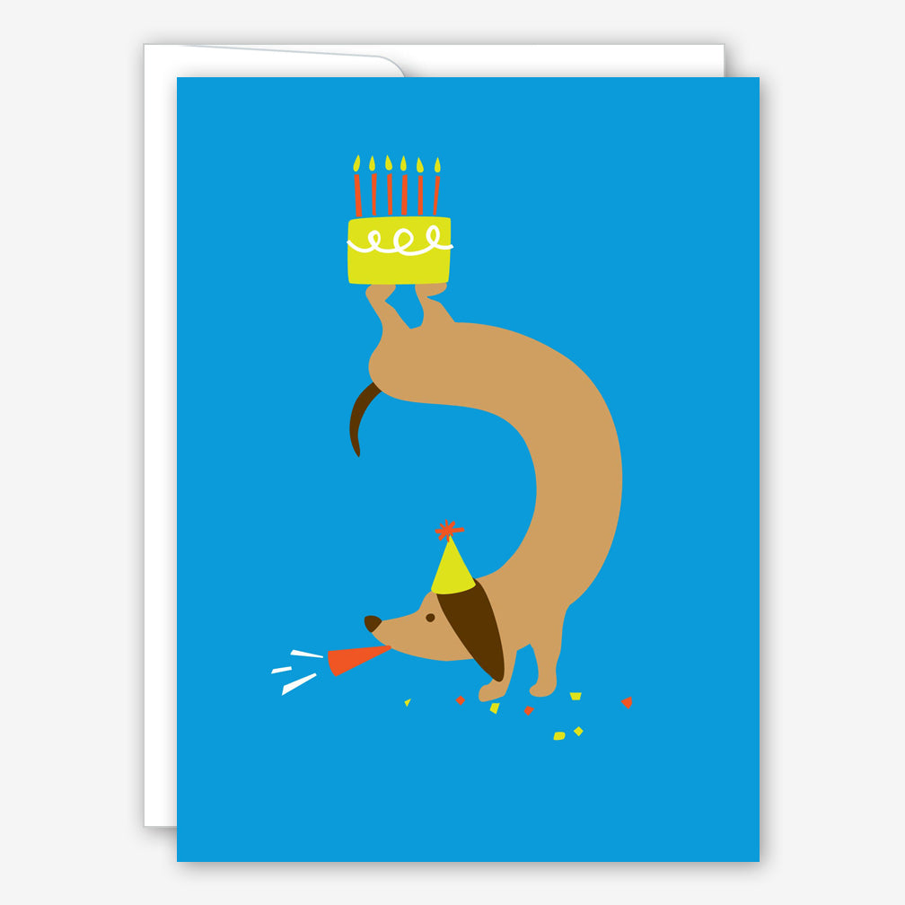 Great Arrow Birthday Card: Handstand Dachshund
