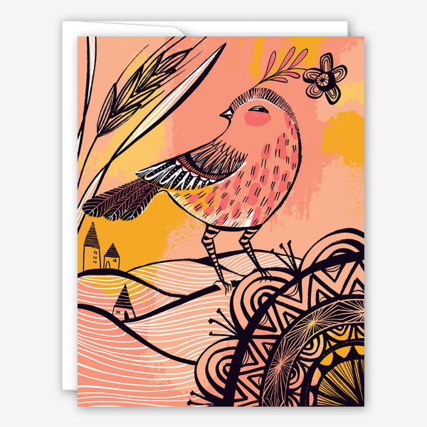 Great Arrow Blank Note Card: Watercolor Bird