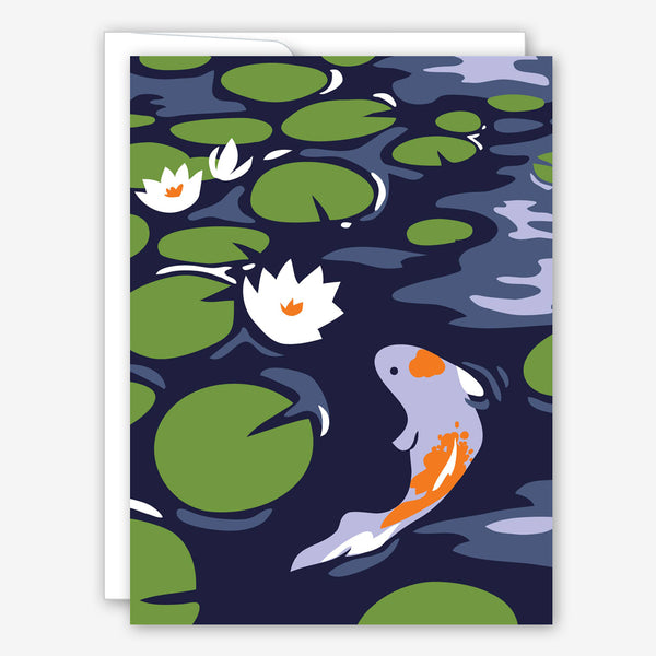 Great Arrow Blank Note Card: Koi Pond