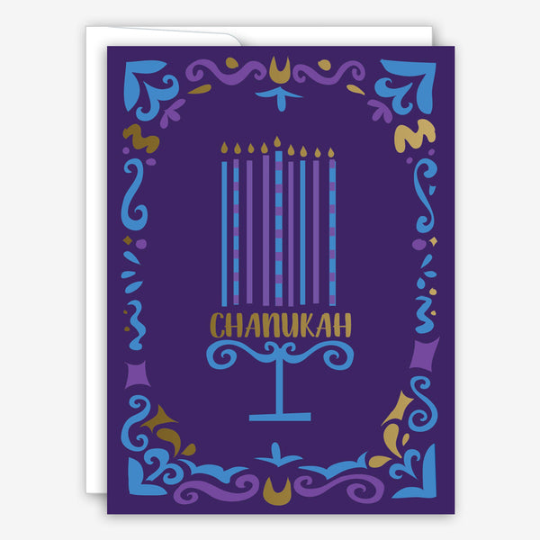Great Arrow Chanukah Card: Menorah In Frame