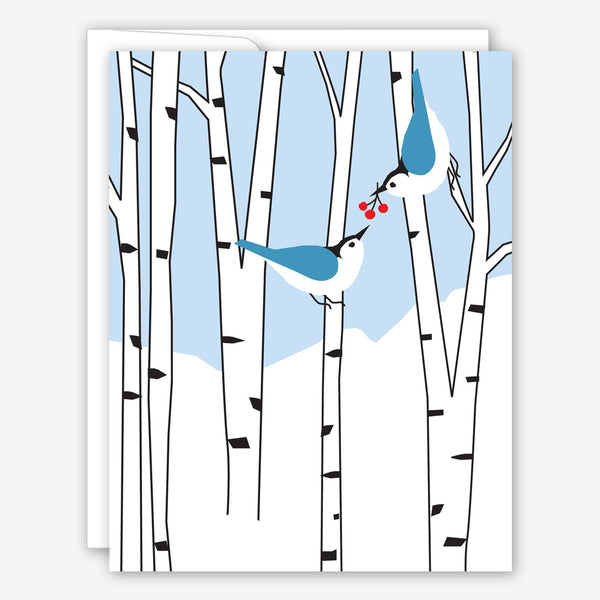 Great Arrow Christmas Card: Two Birds in Birches