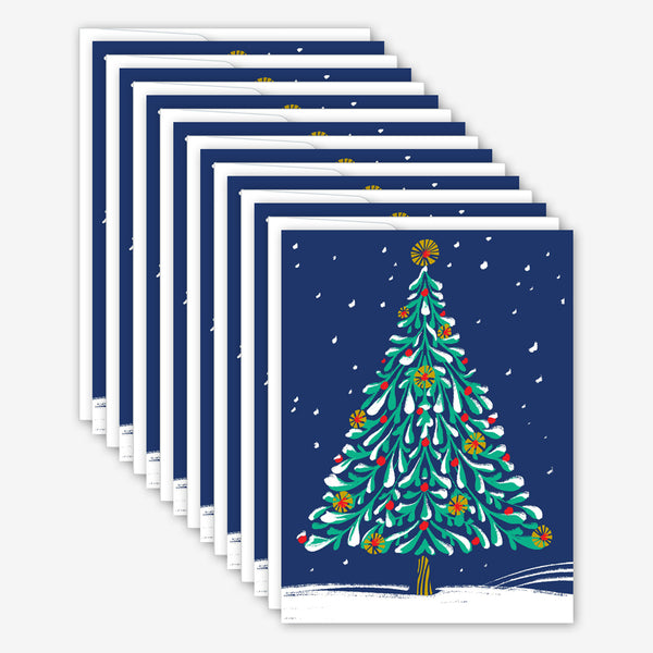 Great Arrow Christmas Box of Cards: Snowy Christmas Tree