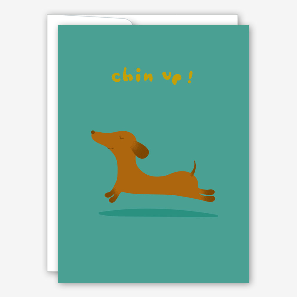 Great Arrow Encouragement Card: Chin Up Dachshund