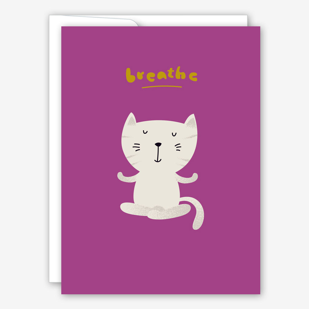Great Arrow Encouragement Card: Breathe Zen Kitty