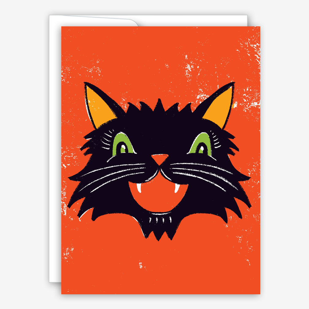 Great Arrow Halloween Card: Black Cat Face