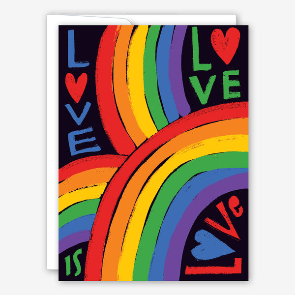Great Arrow Love Card: Love Is Love Rainbows