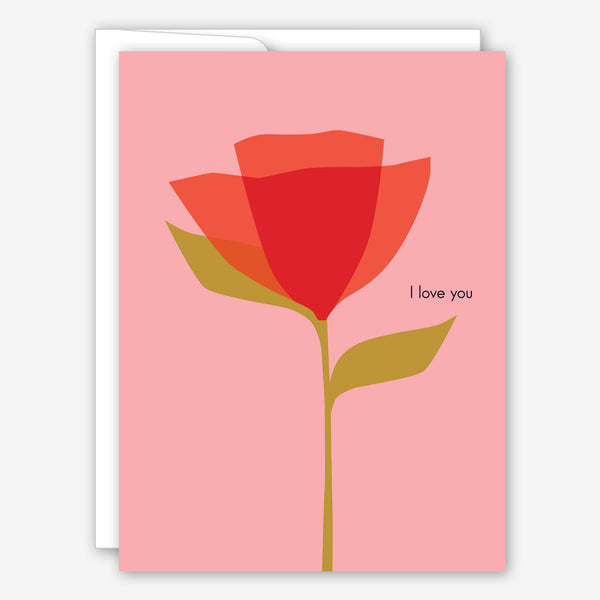 Great Arrow Love Card: Single Flower