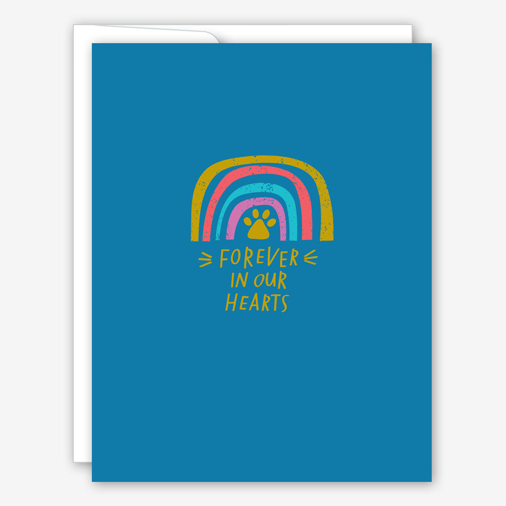 Great Arrow Pet Sympathy Card: Metallic Rainbow: Forever in Our Hearts