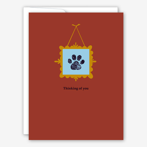 Great Arrow Pet Sympathy Card: Paw Print