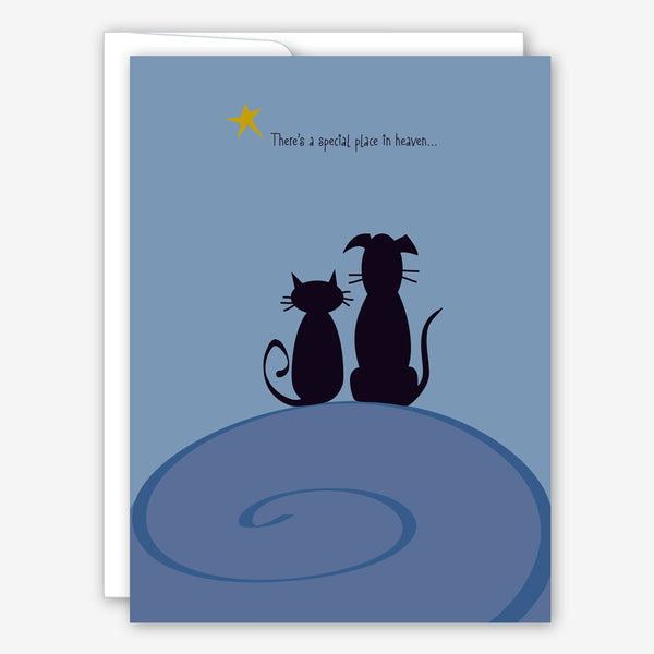 Great Arrow Pet Sympathy Card: Cat and Dog Best Friends