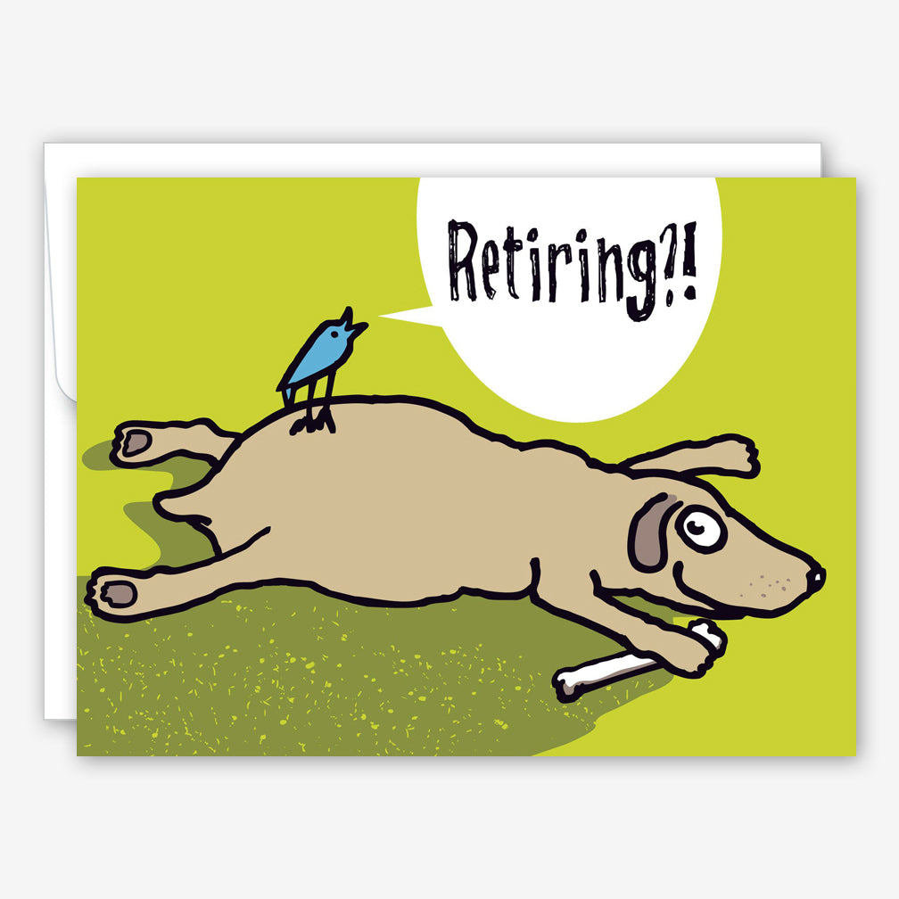 Great Arrow Retirement Card: Doggie with Bird