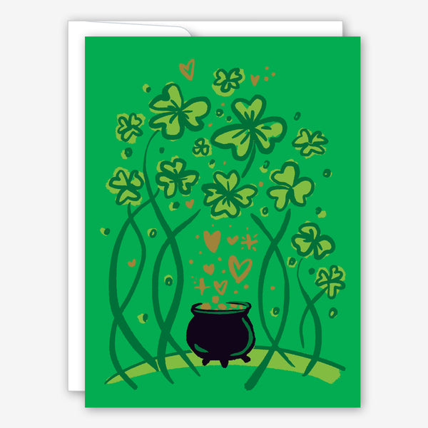 Great Arrow St. Patrick’s Day Card: Shamrocks with Pot of Gold