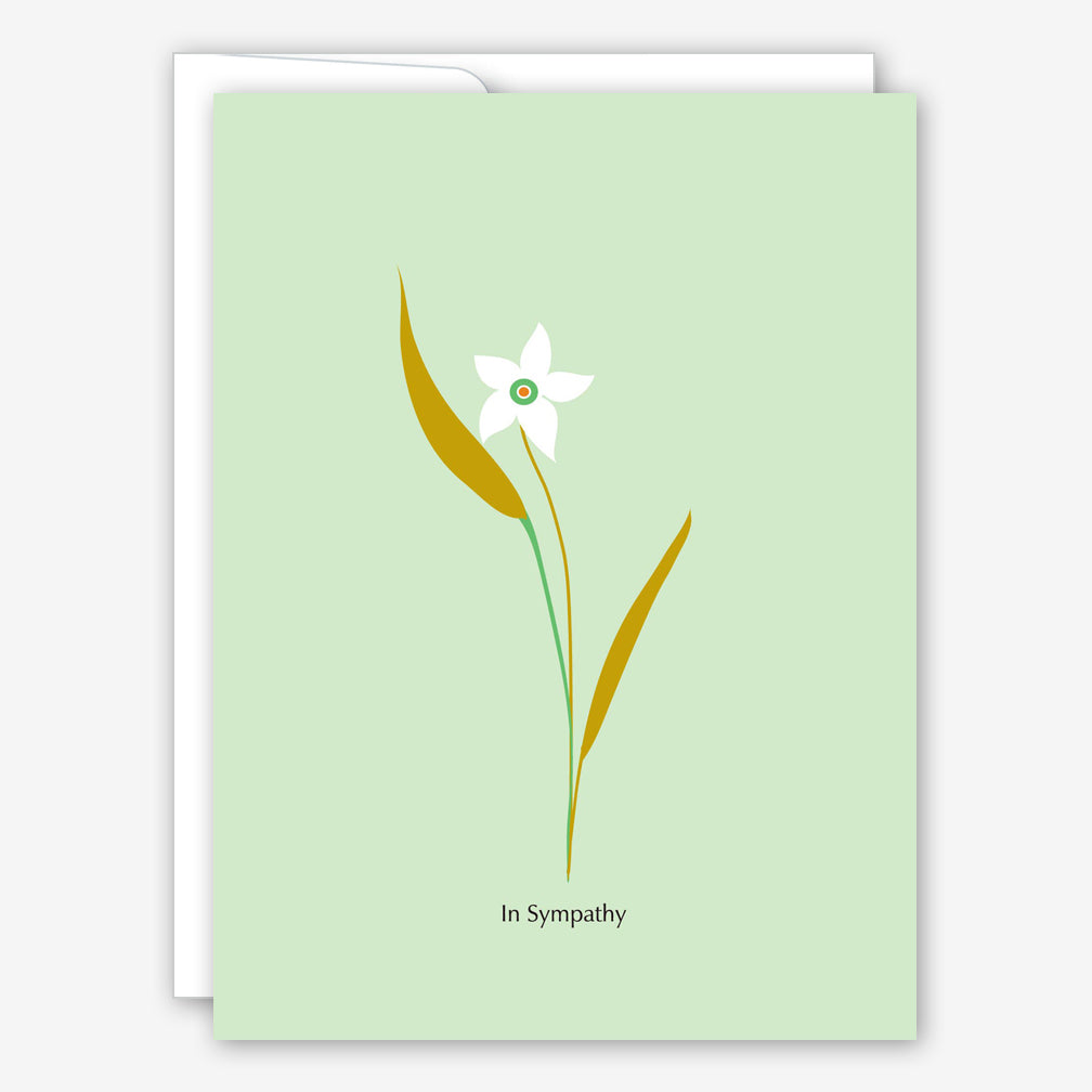 Great Arrow Sympathy Card: Single Flower