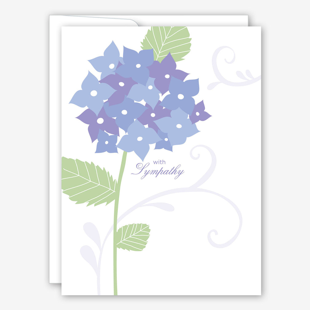 Great Arrow Sympathy Card: Blue Hydrangea