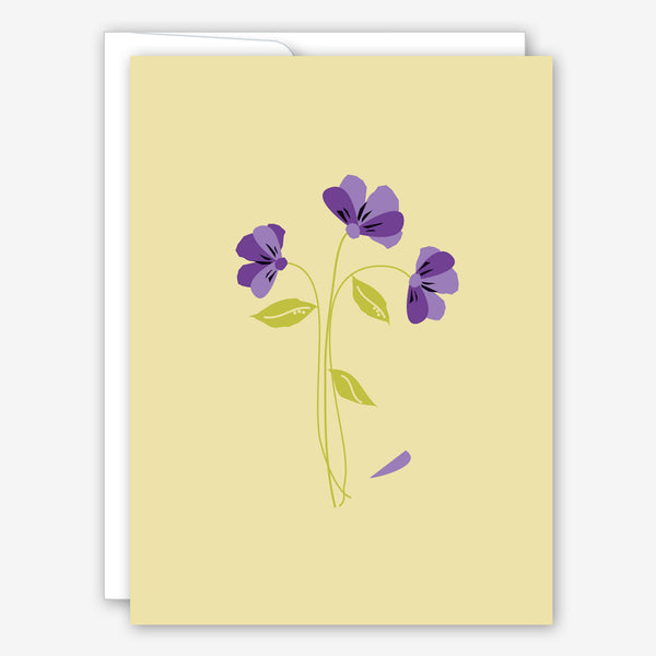 Great Arrow Sympathy Card: Violets