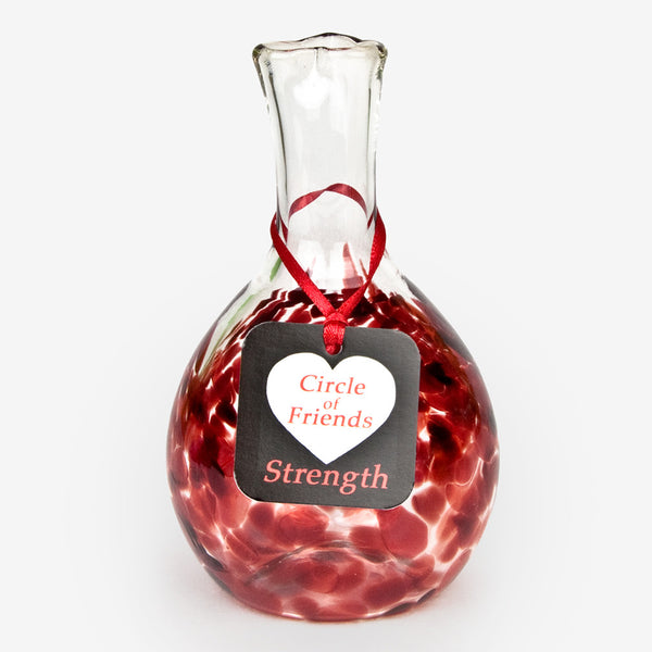 Henrietta Glass: Circle of Friends Vase: Strength/Red