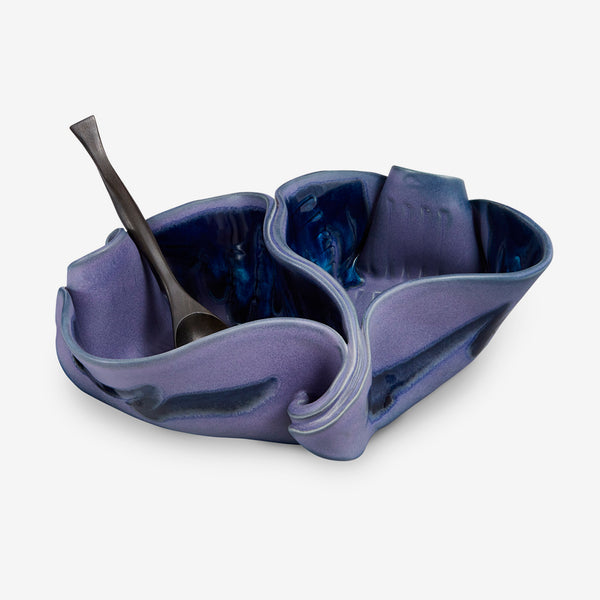 Hilborn Pottery Design: Pistachio Dish: Periwinkle