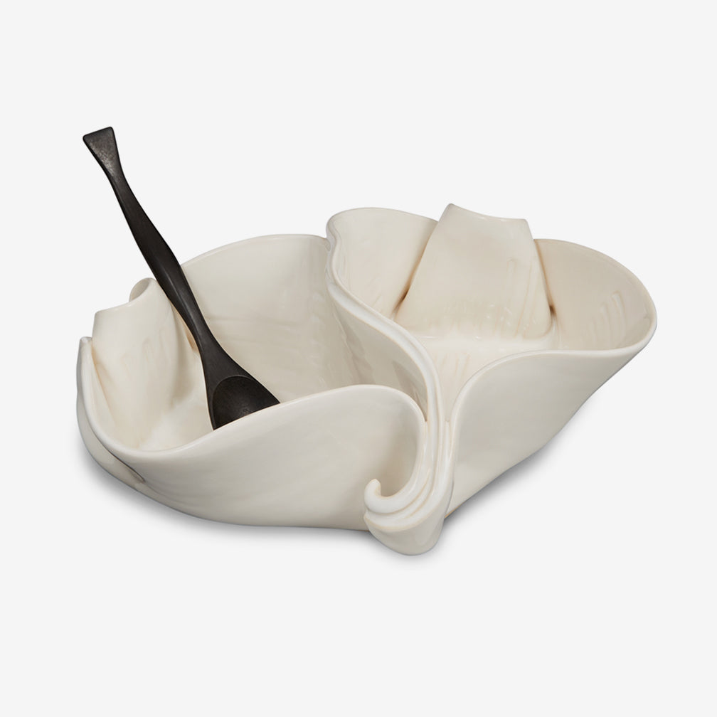Hilborn Pottery Design: Pistachio Dish: Simply White